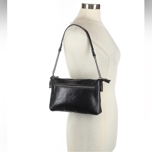 🛑SOLD🛑 Patricia Nash Black Leather Shoulder Bag with Chain Strap - Picture 11 of 15